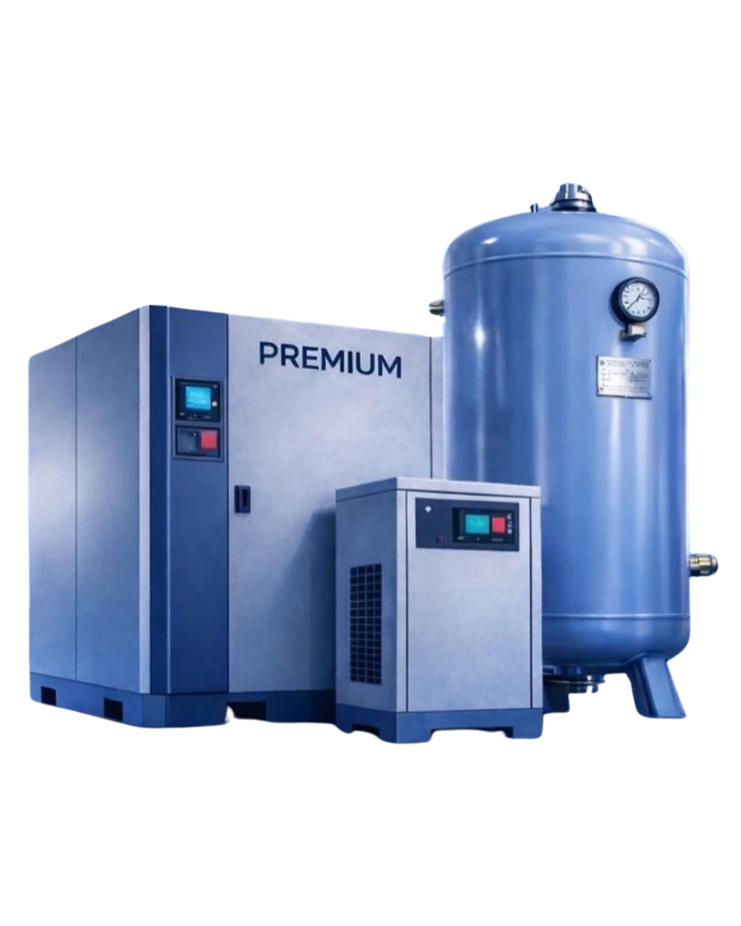 Kit Completo Compressor de Ar Parafuso Premium — Compressor + Secador + Reservatório